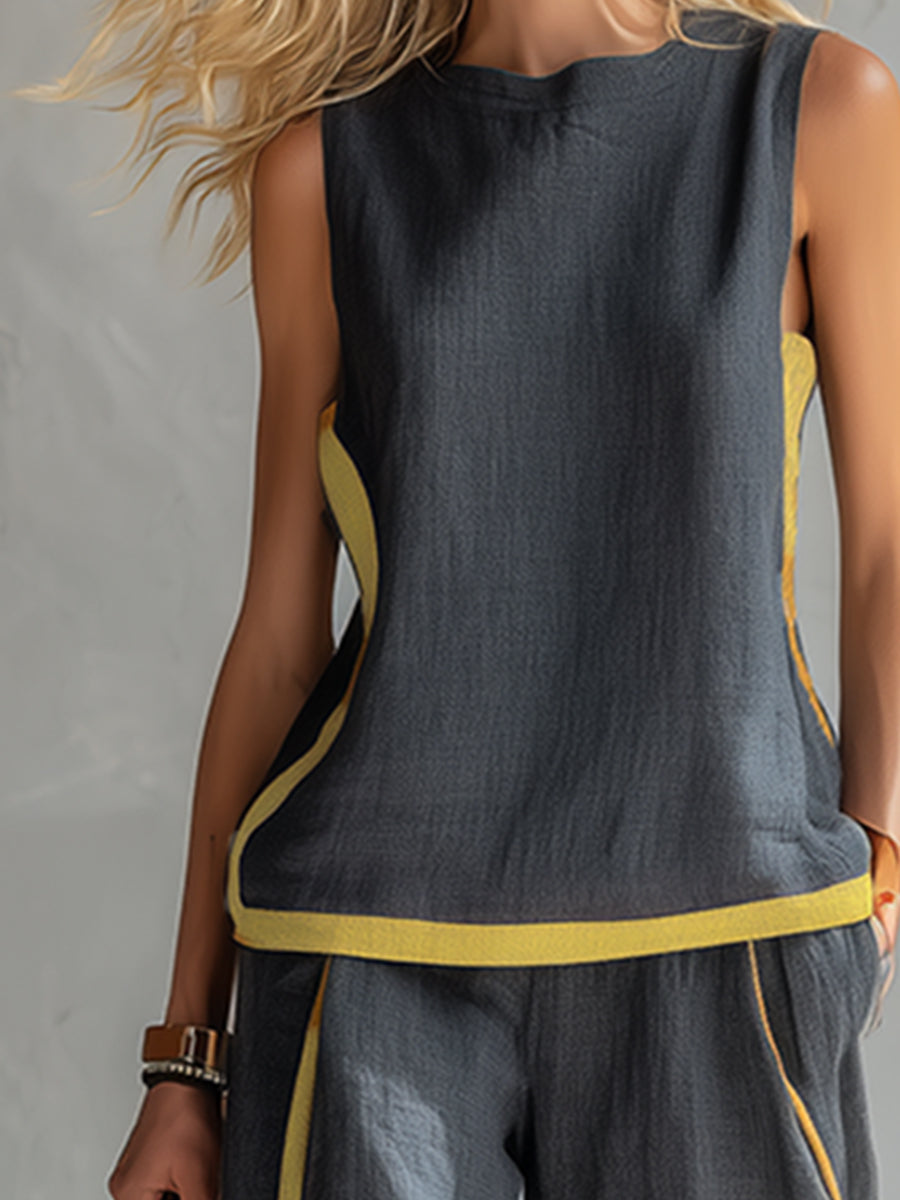Ensemble Élégant Leila™ | Deux Pièces Raffinées en Tissu Luxueux