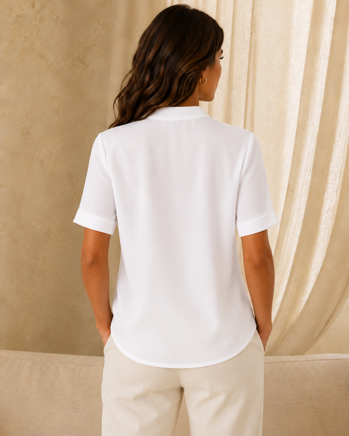 Élise | Blouse élégante au col raffiné