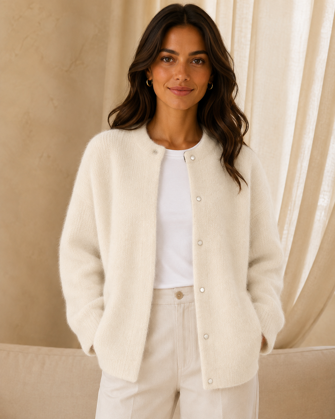 Cardigan en Cachemire Chic de Élodie - Élégance et Sophistication