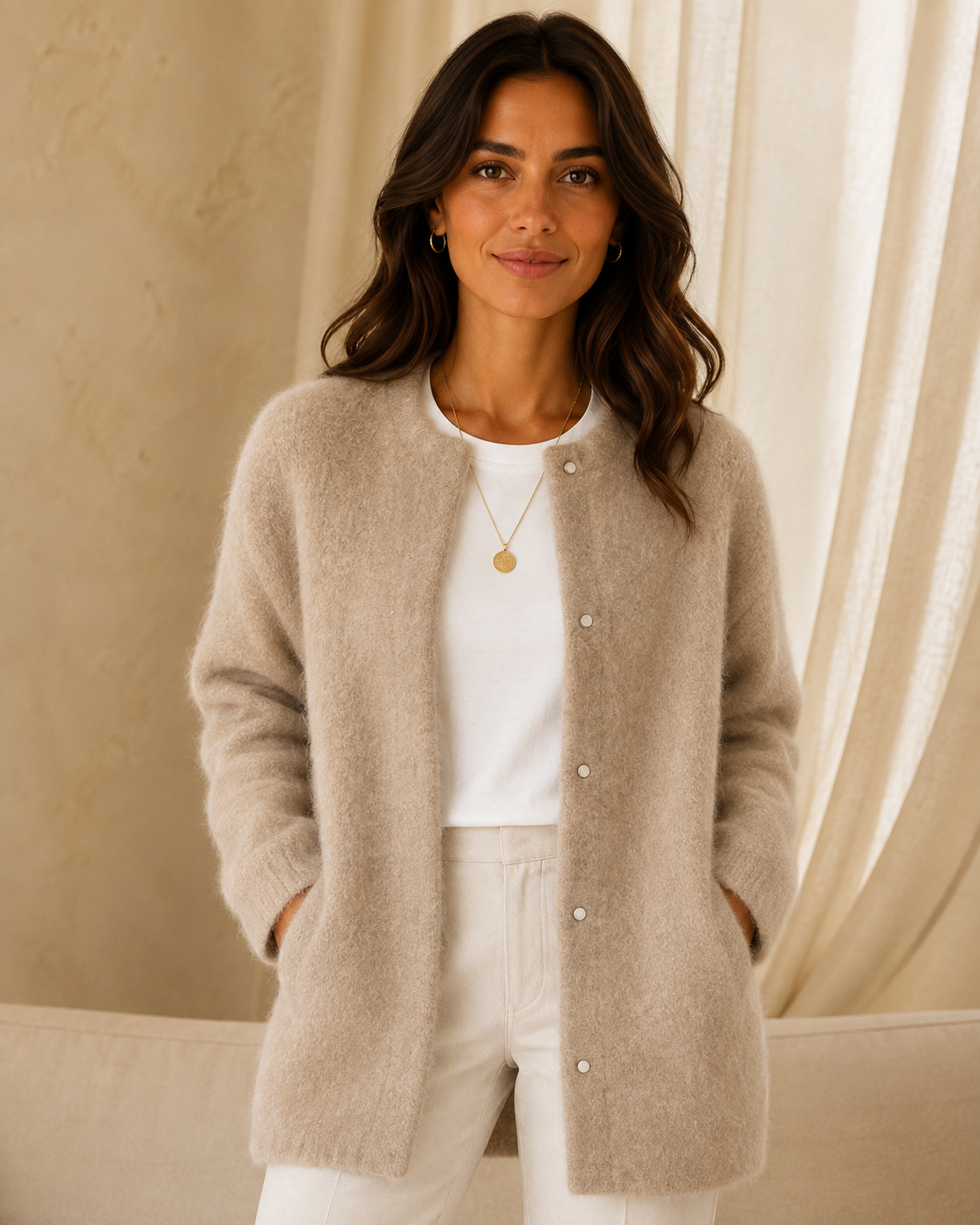 Cardigan en Cachemire Chic de Élodie - Élégance et Sophistication