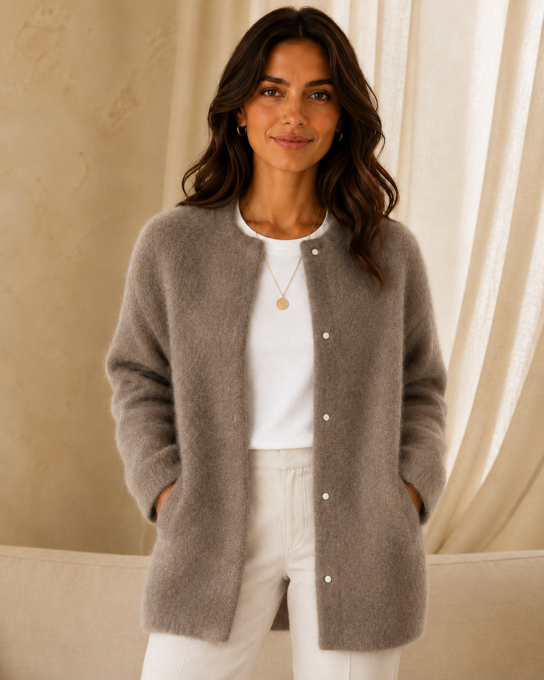 Cardigan en Cachemire Chic de Élodie - Élégance et Sophistication