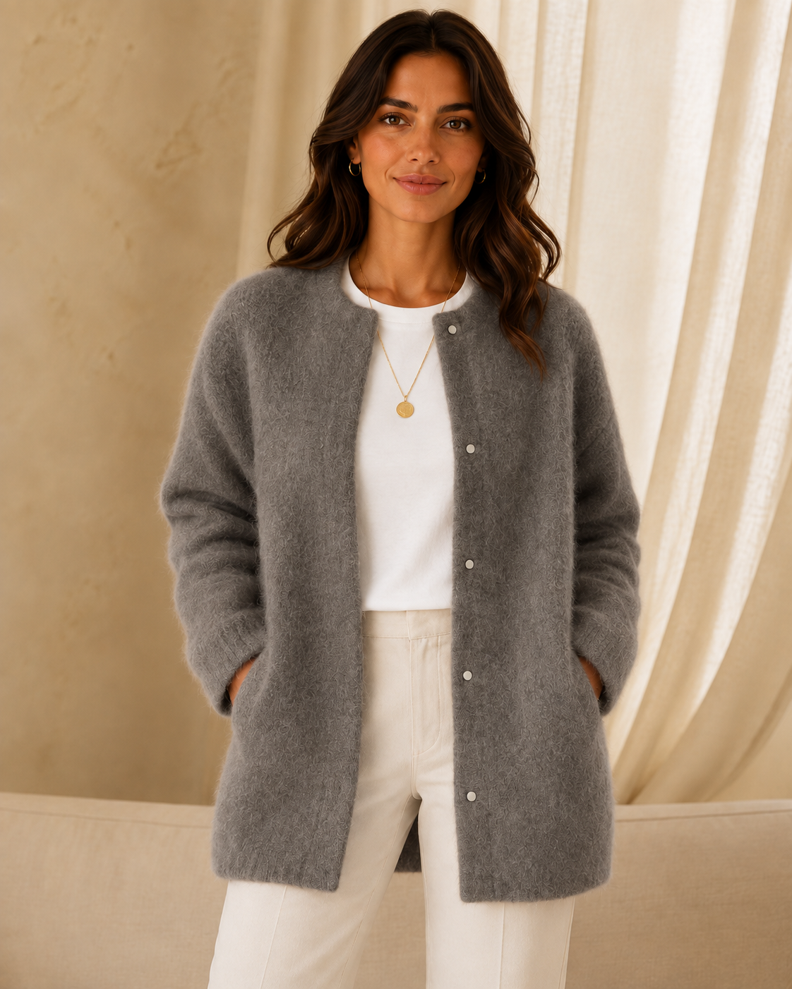 Cardigan en Cachemire Chic de Élodie - Élégance et Sophistication