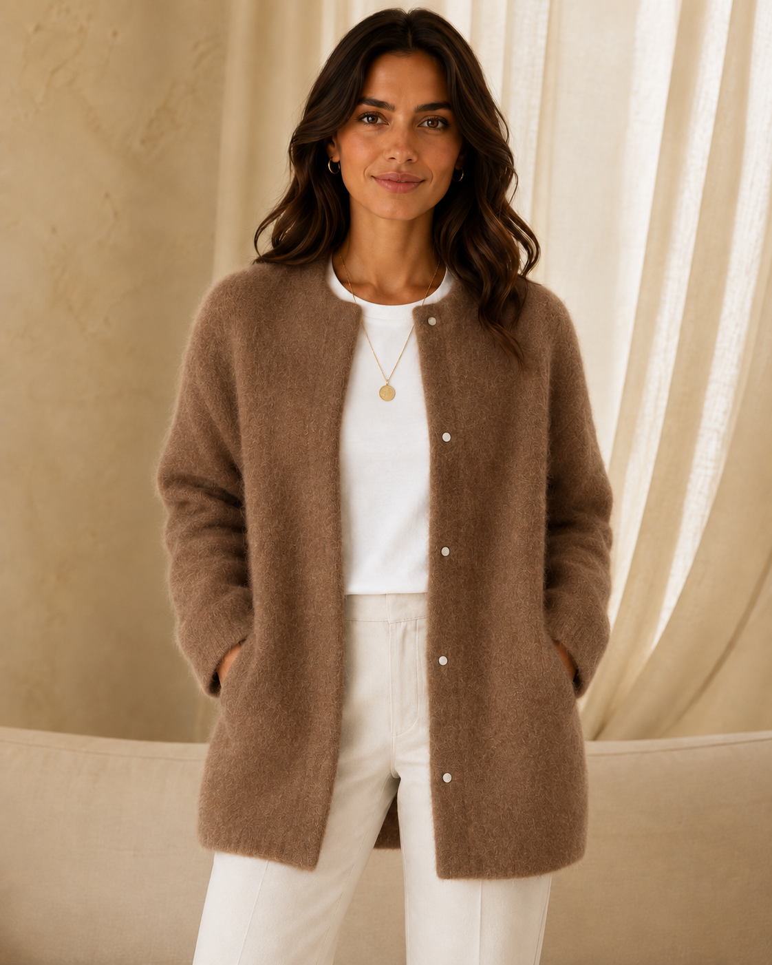 Cardigan en Cachemire Chic de Élodie - Élégance et Sophistication