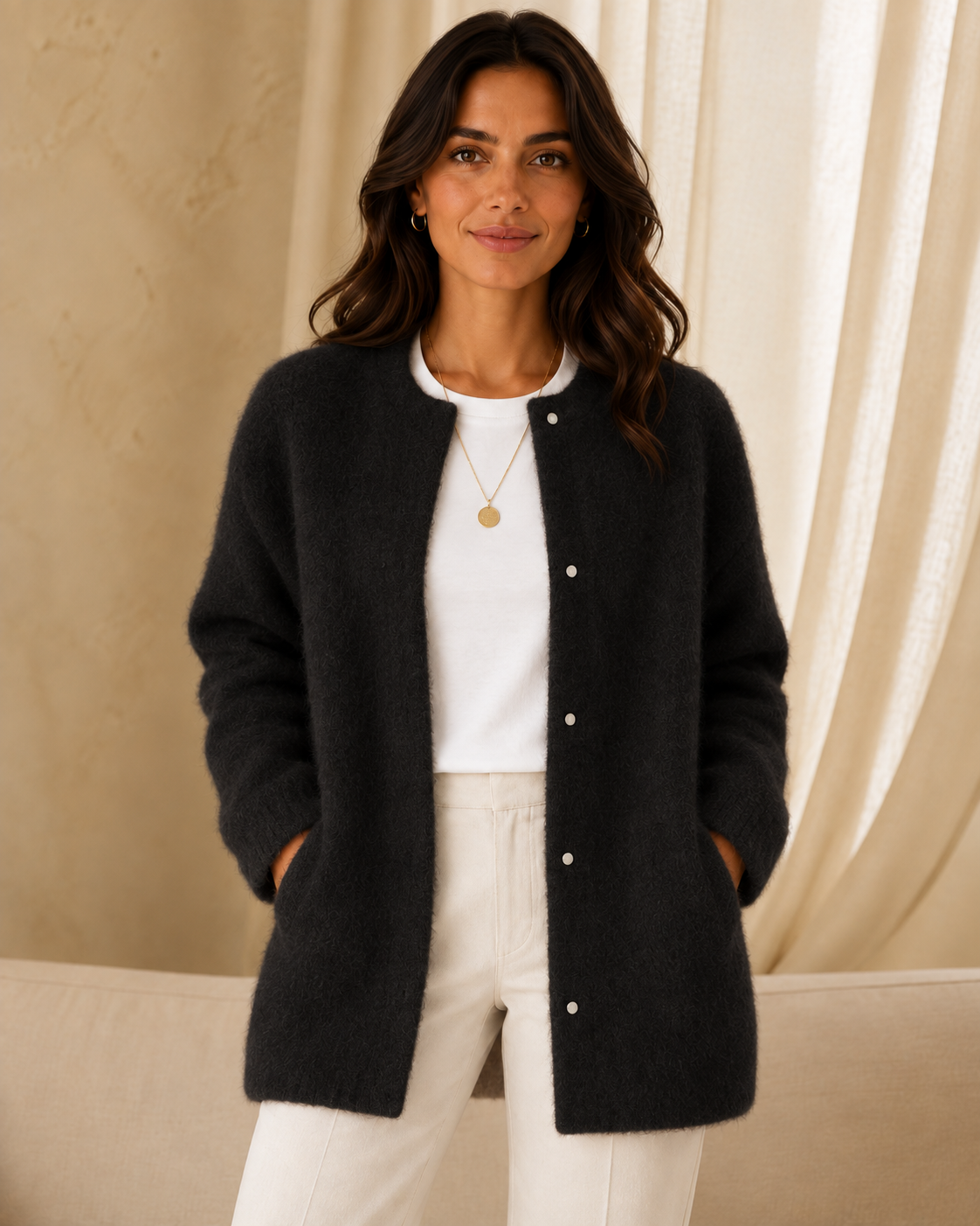 Cardigan en Cachemire Chic de Élodie - Élégance et Sophistication