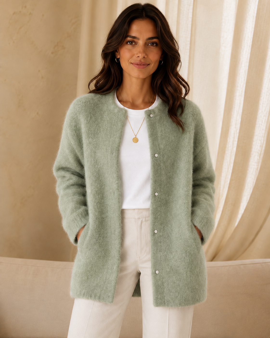 Cardigan en Cachemire Chic de Élodie - Élégance et Sophistication