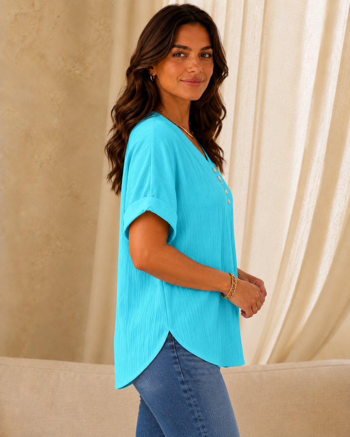 Alwena | Blouse à décolleté en V