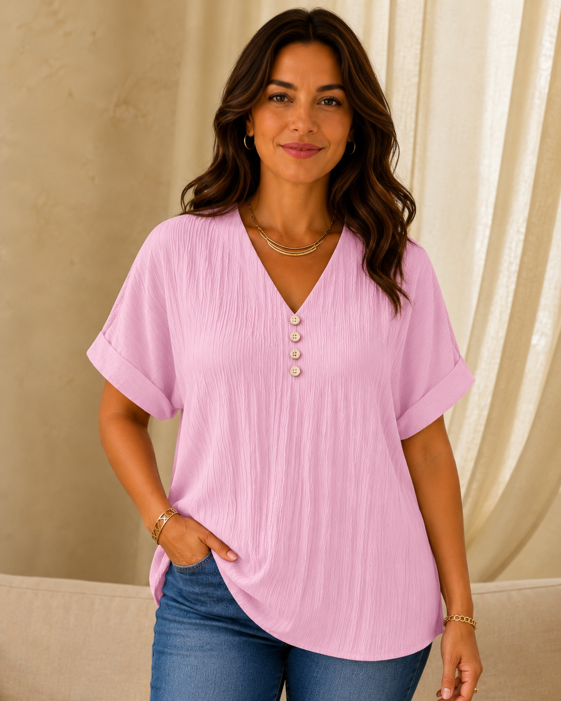 Alwena | Blouse à décolleté en V