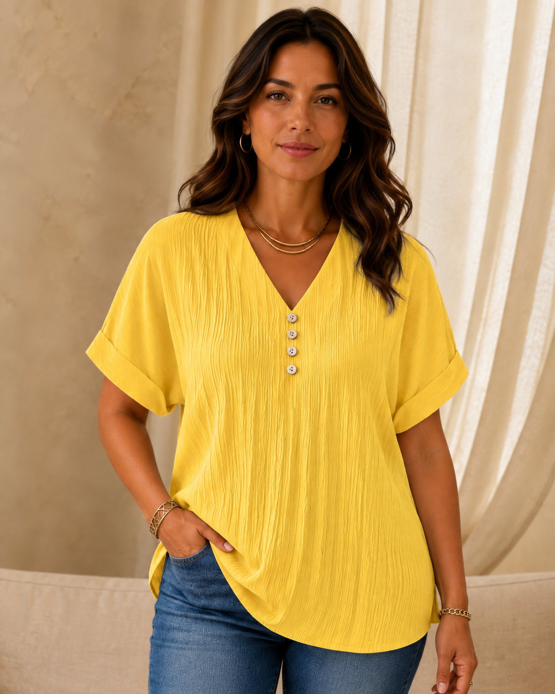 Alwena | Blouse à décolleté en V