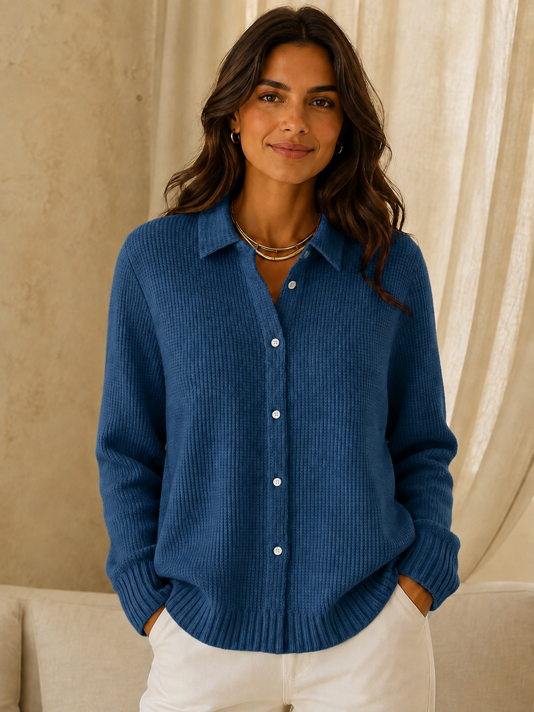Cardigan Élégant en Laine Douce - Collection Fiora