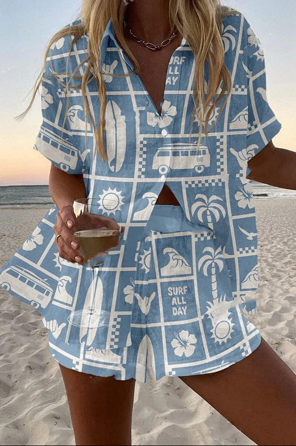 Ensemble Estival Élégant en Tissu Luxe - MALIBU