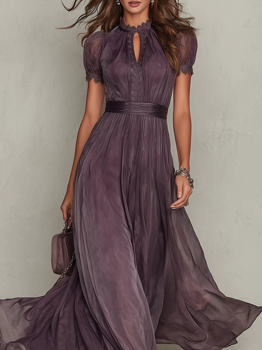 Robe Longue Flavia en Tissu Luxueux