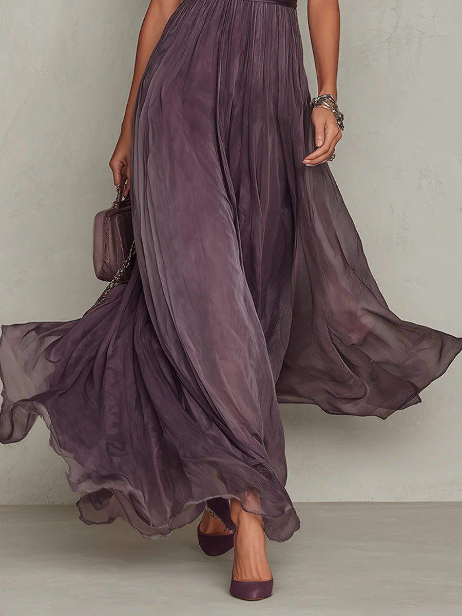 Robe Longue Flavia en Tissu Luxueux