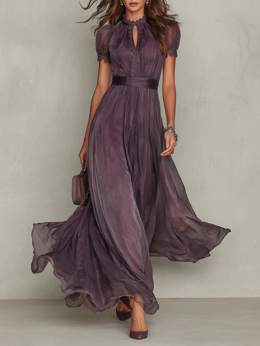Robe Longue Flavia en Tissu Luxueux