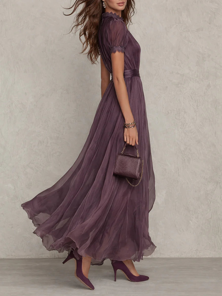 Robe Longue Flavia en Tissu Luxueux