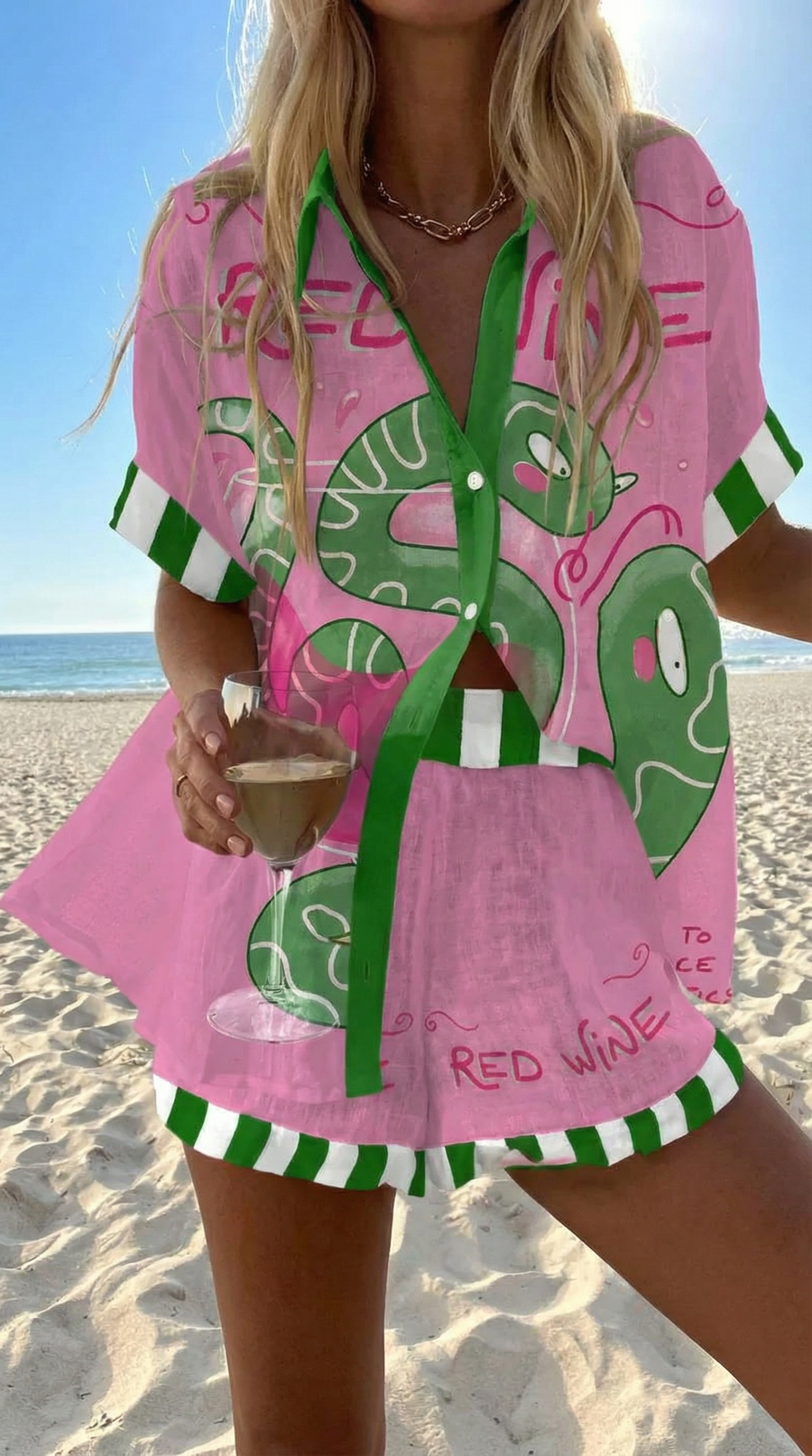 Robe Élégante en Rose | Ensemble Estival Raffiné