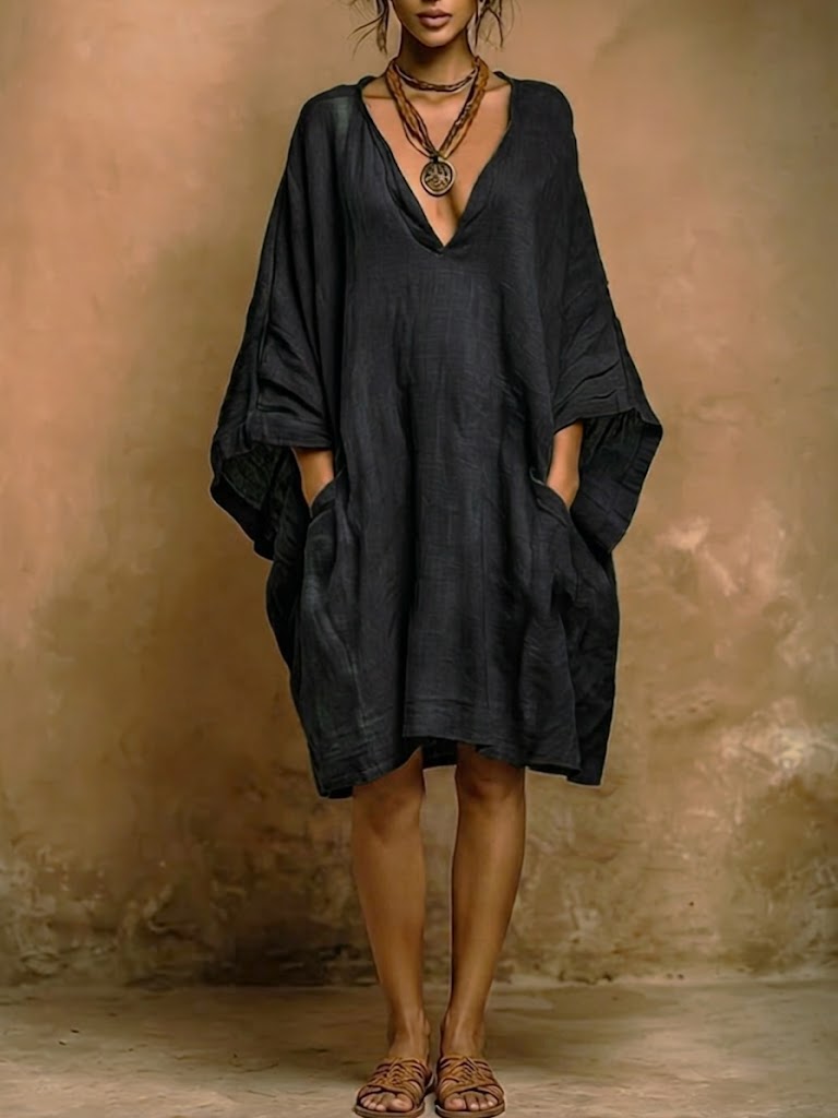 Robe en Lin et Coton Fiorella – Élégance Décontractée et Chic